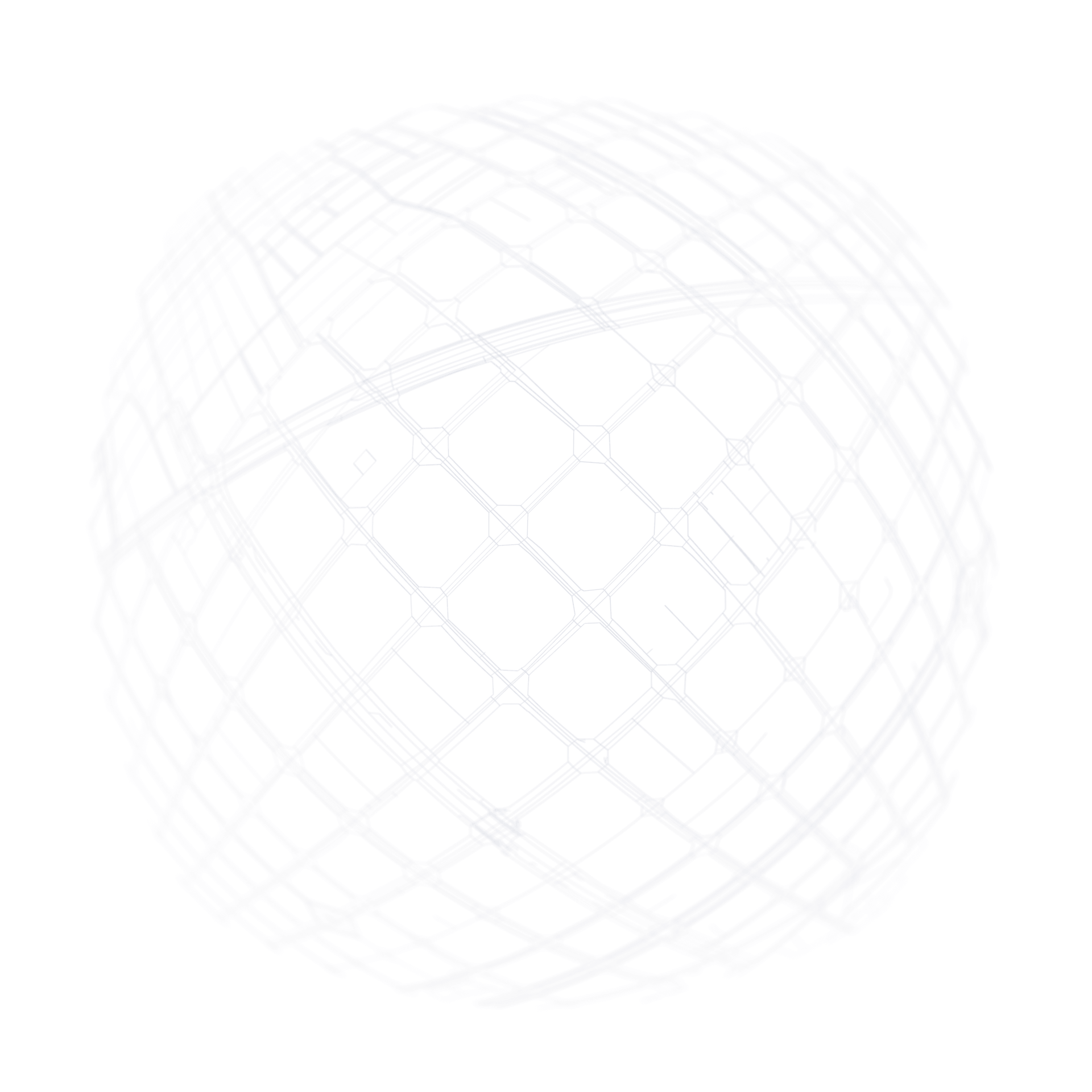 A paler, softer-toned variant of the same lattice-wrapped sphere.